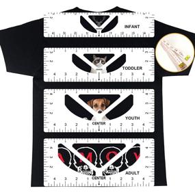 img 4 attached to 👕 BEITESTAR Tshirt Ruler Guide - Achieve Precise Center Designs with this 5 Pack Acrylic Tshirt Alignment Tool. Perfect for Sewing, Sublimation, and Vinyl Craft Ruler Guide!