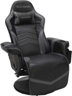 🪑 respawn rsp-900 racing style gaming chair, gray - reclining, 35.04" - 51.18" d x 30.71" w x 37.01" - 44.88" h логотип