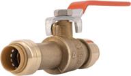 🦈 sharkbite 24735lfa slip ball valve: 1/2 inch x 1/2 inch, water shut off valve for copper and cpvc, push-to-connect convenience логотип