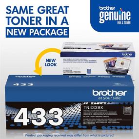 img 2 attached to Brother Genuine TN433BK High Yield 🖨️ Black Toner - Retail Packaging in Optimal Size