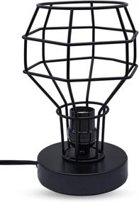 img 1 attached to 🏮 Vintage Metal Industrial Table Lamp with E26 Edison Base, Plug-in Cord Switch (Bulb Not Included) - Perfect for Home Lighting Decor, Non-Dimmable