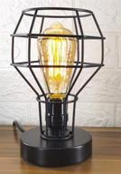 🏮 vintage metal industrial table lamp with e26 edison base, plug-in cord switch (bulb not included) - perfect for home lighting decor, non-dimmable логотип