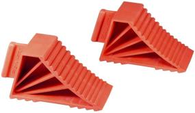img 2 attached to 🔴 Ernst Manufacturing High-Grip Wheel Chocks, 2-Pack, Red