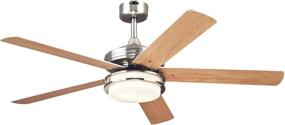 img 3 attached to Westinghouse Lighting Castle 52-inch Brushed Nickel Indoor Ceiling Fan with LED Light Kit and Opal Frosted Glass