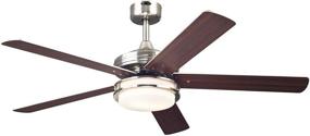 img 4 attached to Westinghouse Lighting Castle 52-inch Brushed Nickel Indoor Ceiling Fan with LED Light Kit and Opal Frosted Glass