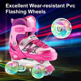 img 2 attached to 🛼 All-Inclusive Adjustable Roller Skates with Illuminating Wheels: A Perfect Choice for Beginner Boys and Girls (Ages 4-12)