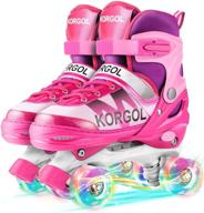 🛼 all-inclusive adjustable roller skates with illuminating wheels: a perfect choice for beginner boys and girls (ages 4-12) logo