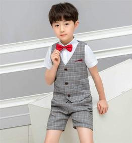 img 1 attached to 👔 Gentleman Bowtie Summer Piece - Boys' Clothing