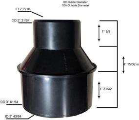 img 3 attached to 🔴 Dust Collection Cone Reducer 4-Inch to 2 1/2-Inch with 5 Vacuum Hose Adapters | Shop Vac Adapter 2 1/2 to 1 1/4 inch | Includes Rubber Reducer