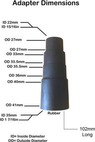 img 1 attached to 🔴 Dust Collection Cone Reducer 4-Inch to 2 1/2-Inch with 5 Vacuum Hose Adapters | Shop Vac Adapter 2 1/2 to 1 1/4 inch | Includes Rubber Reducer