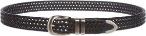 img 1 attached to 👔 Black Braided Leather Dress Lace Men's Accessories and Belts