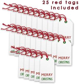 img 1 attached to 🎁 Christmas Kraft Gift Tags and Labels (25 PCS - Xmas Design on White Kraft Paper with Red/White Baker's Twine)
