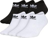 🧦 adidas originals kids trefoil cushioned no show socks (6-pair) - unisex logo