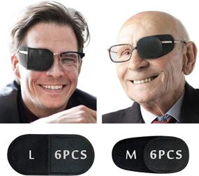 img 4 attached to 👁️ Premium Astropic Eye Patches - Set of 12 for Adults and Kids, in Medium & Large Sizes - Black"