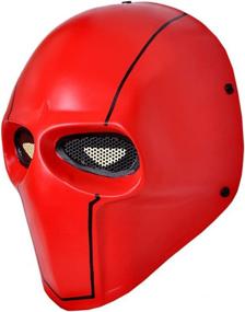 img 4 attached to OSdream Red Wire Mesh Full Face Protection 🎭 Paintball Skull Mask: Ideal for Cosplay and Halloween Events