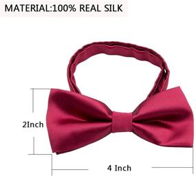 img 2 attached to 👔 AWAYTR Classic Boys Bow Ties - Wedding Formal Silk Bow Tie for Kids, Adjustable and Pretied for Easy Wear