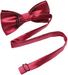 img 1 attached to 👔 AWAYTR Classic Boys Bow Ties - Wedding Formal Silk Bow Tie for Kids, Adjustable and Pretied for Easy Wear