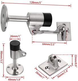 img 2 attached to Sumnacon Stainless Contemporary Doorstops Dampening