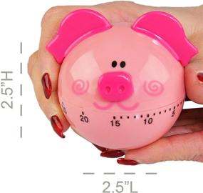 img 1 attached to 🐷 Enhance Your Kitchen Efficiency with HOME-X Pink Pig Timer - 60-Minute Countdown Clock, 2 ½” D