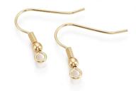 premium hypoallergenic fish hook earring findings with 18k gold plating - ideal for jewelry making (21 gauge, 20mm) logo