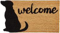 🐶 dog welcome coir mat by evergreen flag - 28 x 1 x 16 inches logo