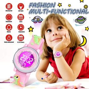 img 2 attached to 🌊 VIPosoon Waterproof Kids Watches with Alarm - Ultimate Toys for Boys and Girls Ages 3-10