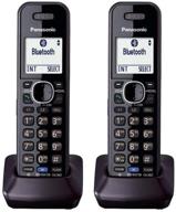 📞 enhanced panasonic kx-tga950 dect 6.0 plus 2-line caller id call block 3-way conferencing landline cordless accessory handset for kx-tgxxxx series phones (2-pack) logo