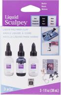 🎨 liquid sculpey polymer clay, classic sampler pack – 3x1 oz. bottles (white, black, clear) – ideal for jewelry, holiday crafts, and diy projects logo