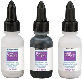 img 2 attached to 🎨 Liquid Sculpey Polymer Clay, Classic Sampler Pack – 3x1 oz. Bottles (White, Black, Clear) – Ideal for Jewelry, Holiday Crafts, and DIY Projects