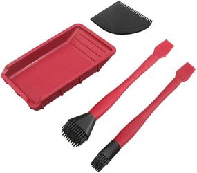 img 4 attached to 🔧 Versatile 4Pc Woodworking Glue Brush Tool Kit for Efficient Wood Gluing