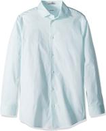 👔 boys' calvin klein long sleeve dobby button-down dress shirt: stylish & classic logo