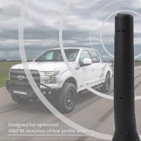 img 2 attached to 🚗 Car Wash-Proof Short Antenna Replacement for Ford F150 Raptor 2009-2020: Enhanced FM/AM Reception, 7 Inches