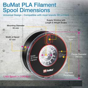 img 1 attached to 🖨️ BuMat Printer Filament 1.75 Black: Premium Quality Printing Material for All Your Projects