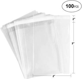 img 3 attached to 🛍️ 888 Display USA® - Crystal Clear Resealable Cello Bags (2x3 inches) 100-Pack for Treats, Bakery, Candles, Soaps, Cookies | Adhesive Seal included