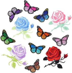 img 3 attached to Coopay 36 Pieces Flowers Butterfly Iron on Patches: Enhance Your DIY Crafts, Clothing and Bags with Embroidery Applique Decor