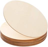 🪵 caydo 15-piece 12 inch wood circles: perfect for crafts, pyrography, painting, and door hanger decorations logo