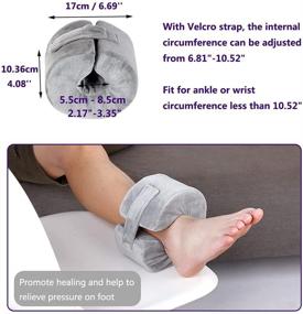 img 2 attached to 🦵 Ultimate Comfort Foot Elevation Pillow: Enhance Recovery & Support for Injured/Fatigued Legs with Ankle Protector, Donut Foam Cushion & Bed Sore Protection - Post Surgery Aid (1 PCS)