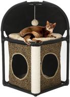 premium boruima cat tower house with scratching post, dangling toy, and cat bed cube - ideal for indoor cats logo