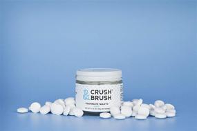 img 3 attached to Mint Crush & Brush Toothpaste Tablets in a Convenient Glass JAR - 60g ~ 80 Tablets