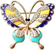navachi plated crystal colorful butterfly logo
