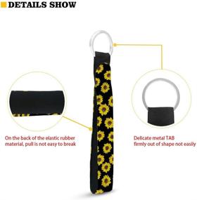 img 2 attached to 🔑 Fashionable Skull Print Wristlet Strap for Key - BIGCARJOB