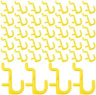 pegboard hooks - 110 pk j style for peg board tool organizer peg hook accessories yellow color (110 pk logo