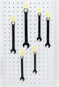 img 2 attached to Pegboard Hooks - 110 Pk J Style For Peg Board Tool Organizer Peg Hook Accessories Yellow Color (110 PK