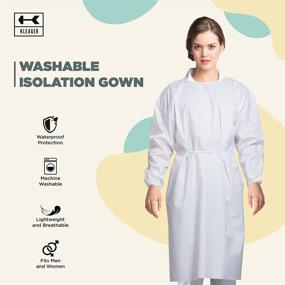 img 2 attached to Kleager Lightweight Isolation Gown Machine Washable