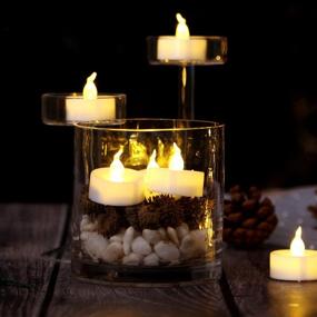 img 3 attached to 🕯️ AGPTEK Timer Flickering Tea Lights 24 Pack - Battery Operated Flameless Tealight Candles with Timer for Wedding, Holiday Party, Home Decoration - Warm White, LED Candles for Better SEO