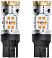 lasfit 7440 led turn signal light - anti hyper flash canbus ready - upgraded automotive bulbs (pack of 2) logo