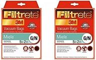 🧼 premium miele g/n synthetic bags and filters: 10 bags and 4 filters by filtrete логотип