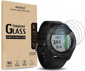 img 4 attached to 🔒 Premium Clear Tempered Glass Screen Protectors for Garmin Approach S60 (Pack of 4) - Akwox [0.3mm 2.5D High Definition 9H] - Ultimate Protection for Your Garmin Approach S60