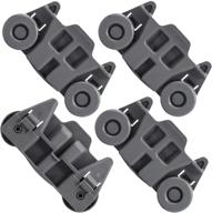 🔧 premium 4 pack w10195416 dishwasher wheels lower dish rack wheel assembly - compatible with kenmore, kitchenaid, whirlpool | ap5983730 replacement | w10195418, w10195416v, w10195416vp логотип