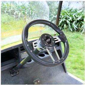img 2 attached to 🏌️ Golf Cart Steering Wheel – Premium World 9.99 Mall Universal Fit for EZGO, Club Car, and Yamaha (Sliver)